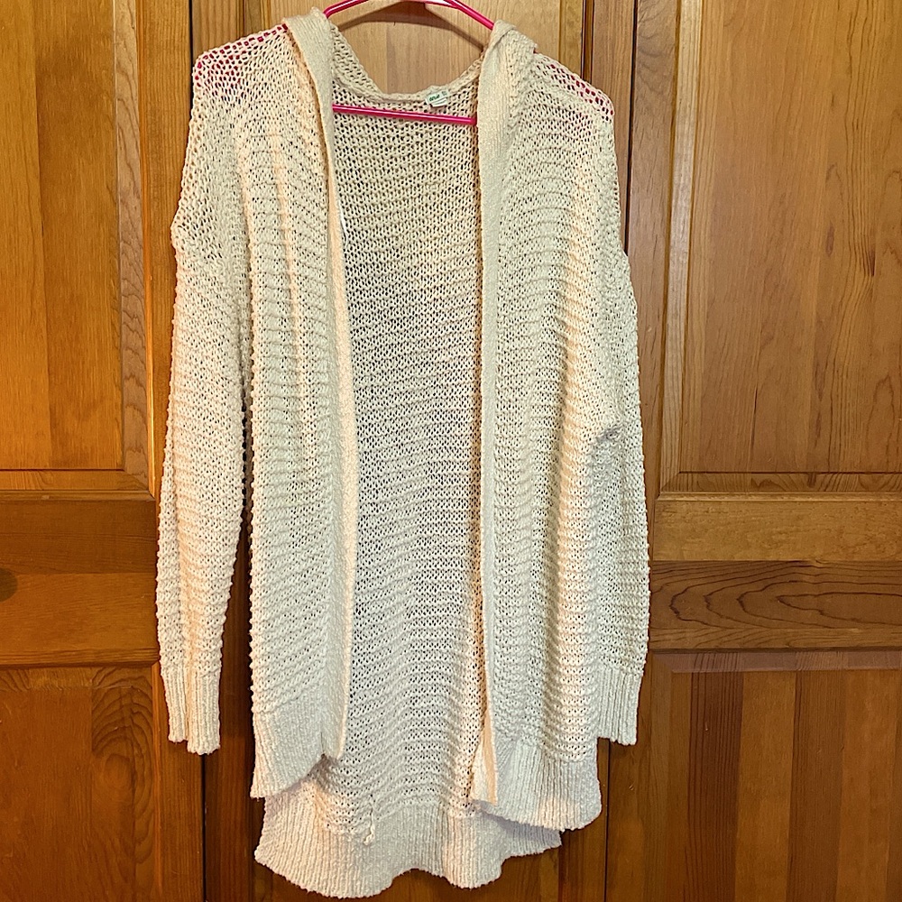 Size XS cream colored cardigan.